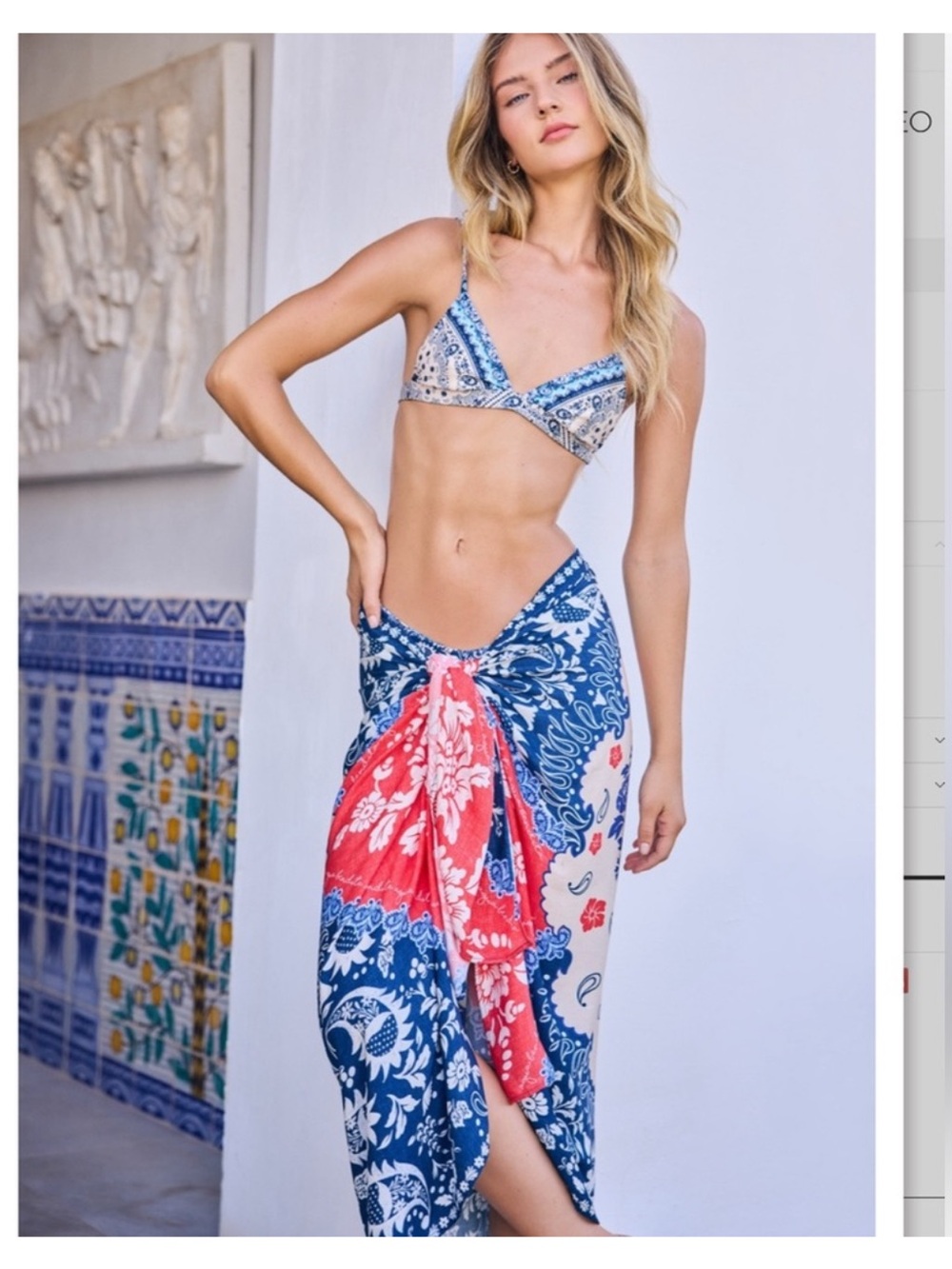 NWT Agua Bendita Marine Sarong in Atma - Picture 3 of 8